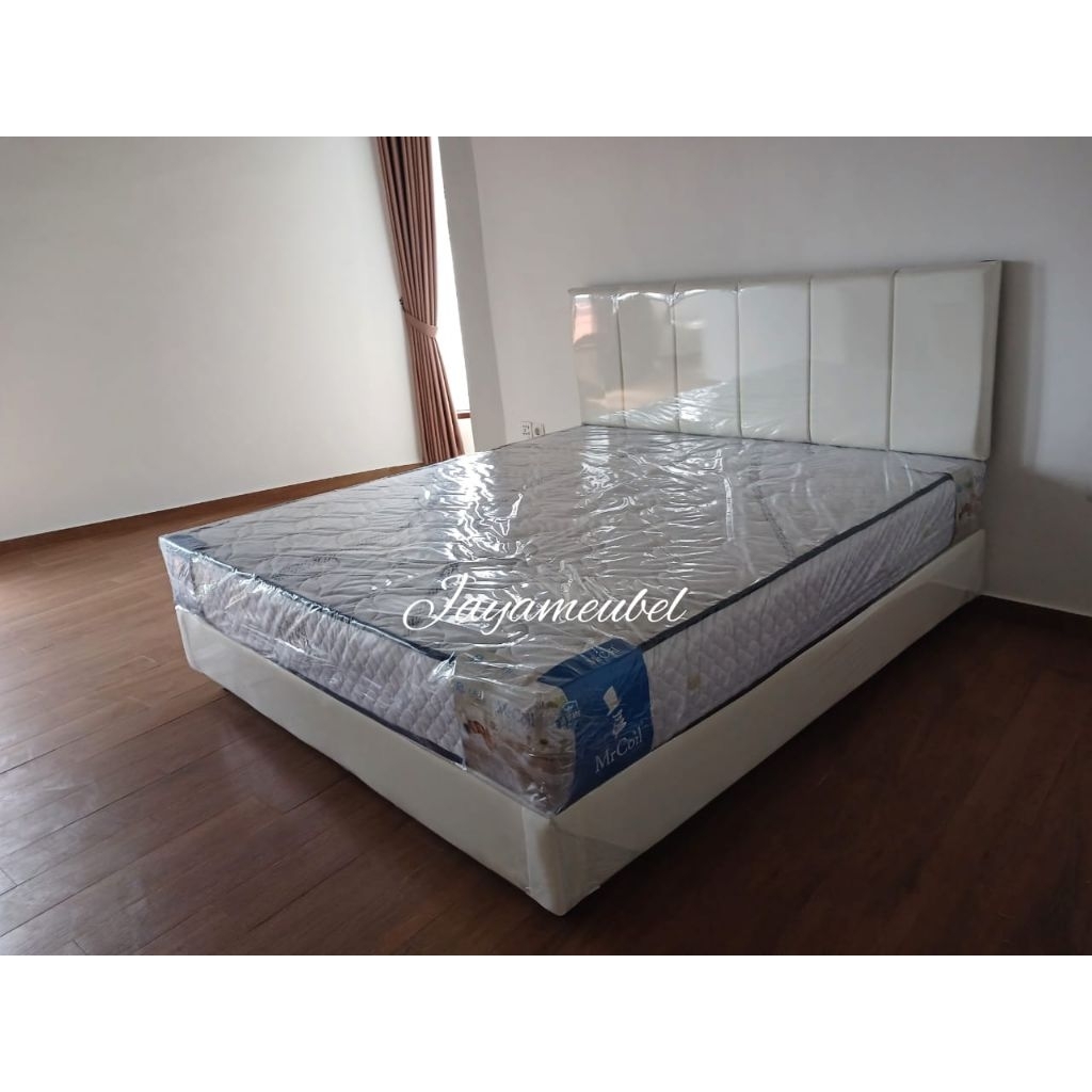 Springbed Merk Mr Coil white series tebal 25cm garansi pabrik 10 tahun nyaman