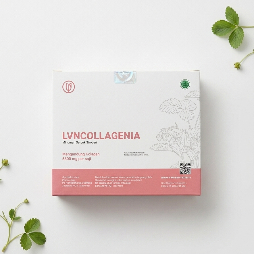 LVN COLLAGENIA Anti Aging & Whitening Drink - Minuman Serbuk Kolagen 5300mg Asli PT BEST