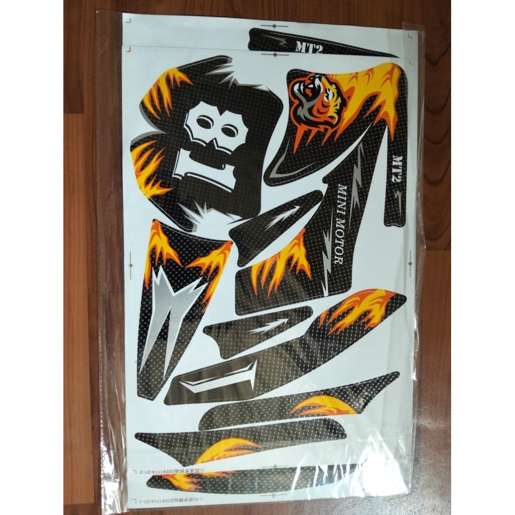 stiker motor mini trail 2tak 50cc
