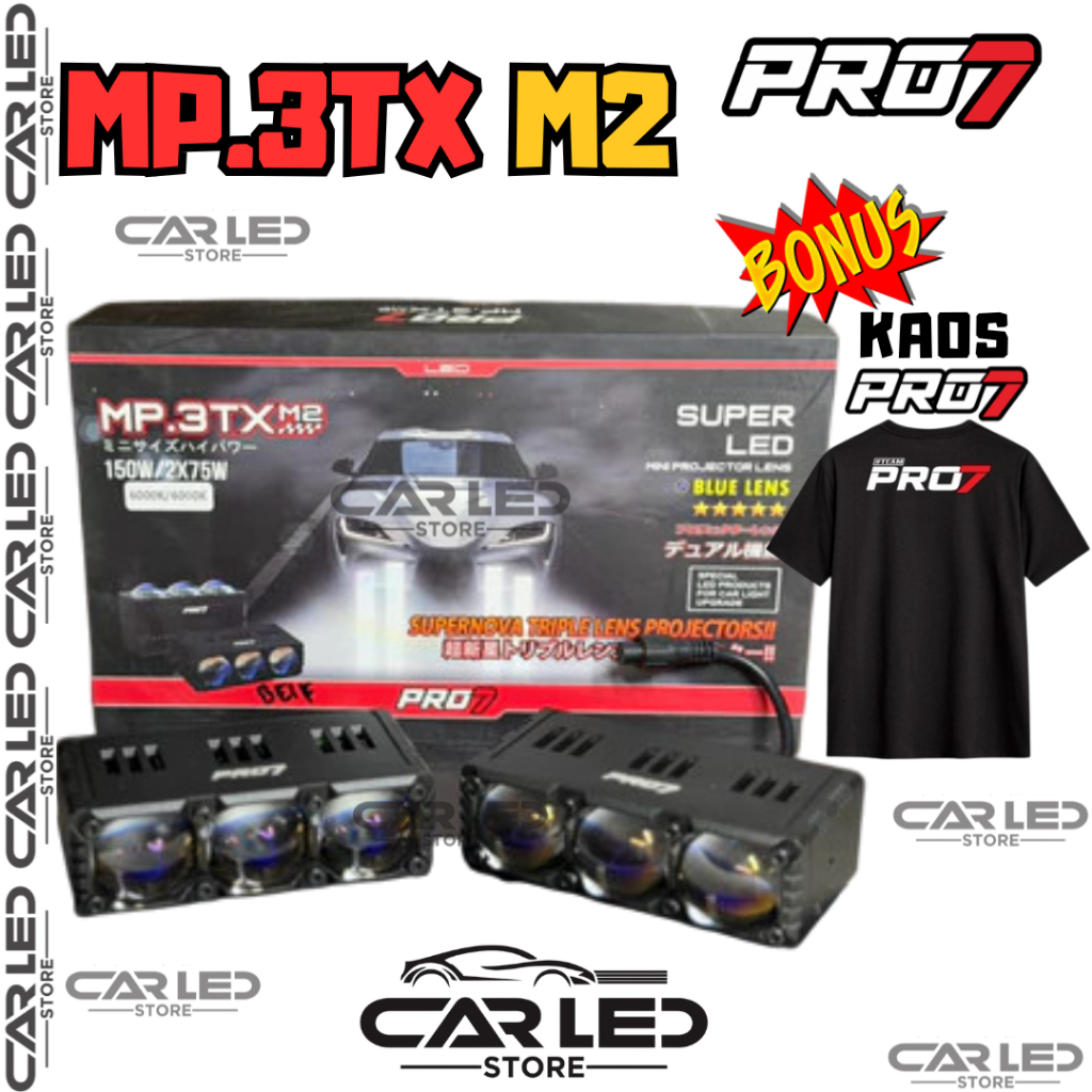 [BONUS KAOS] MINI PROJECTOR PROJIE 3 MATA LENSA PRO 7 PRO7 MP3TX MP3TX-M2 MP 3TX PREMIUM MARK II MK 
