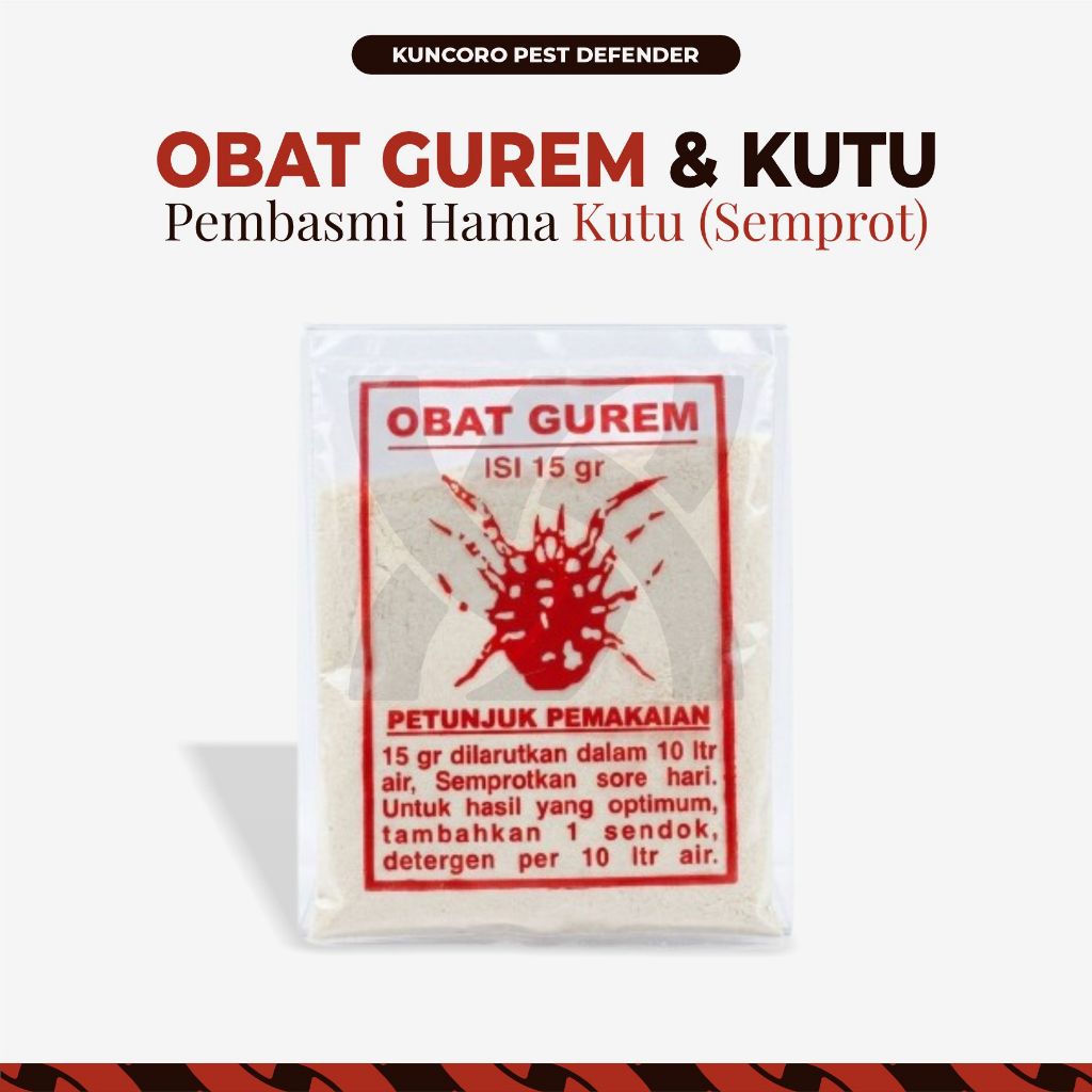 Obat GUREM & KUTU 15gr - Ampuh Pembasmi Kutu Ayam, Unggas & Hama Kandang
