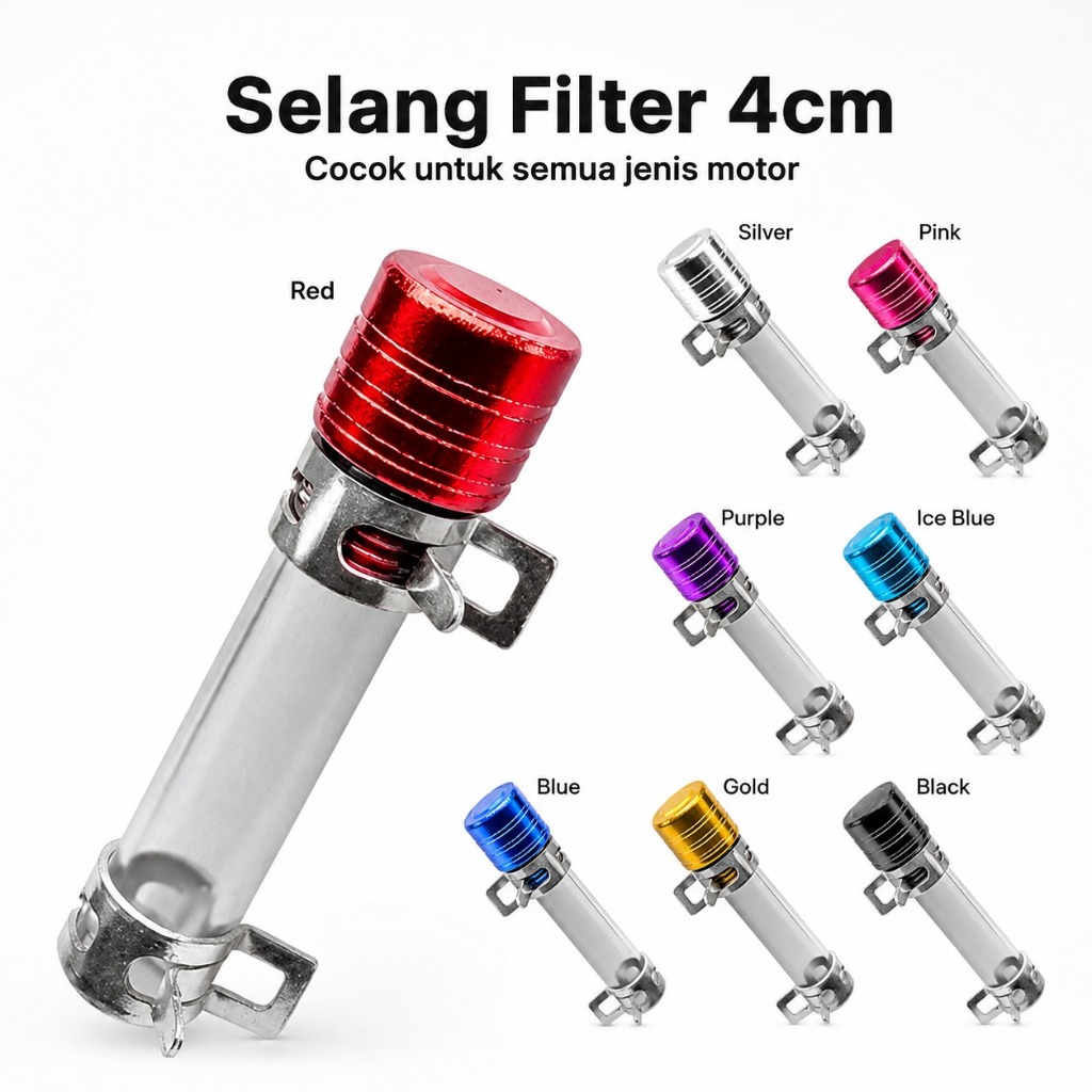 NEPEL SELANG FILTER CNC TUBE DRAIN SELANG PEMBUANGAN FILTER UDARA MOTOR VARIO 125 VARIO 150 PCX UNIV