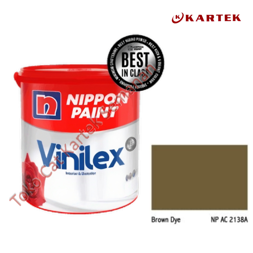 Nippon Paint Vinilex BROWN DYE NP AC 2138A Cat Tembok Interior Eksterior Coklat 1kg 5kg