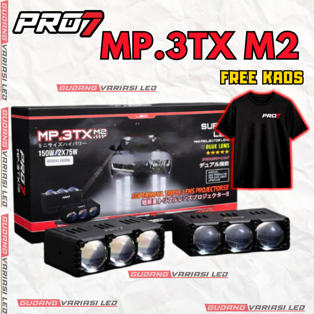 [FREE KAOS] MINI PROJECTOR PROJIE 3 MATA LENSA PRO 7 PRO7 MP3TX MP3TX-M2 MP 3TX PREMIUM MARK II MK 2