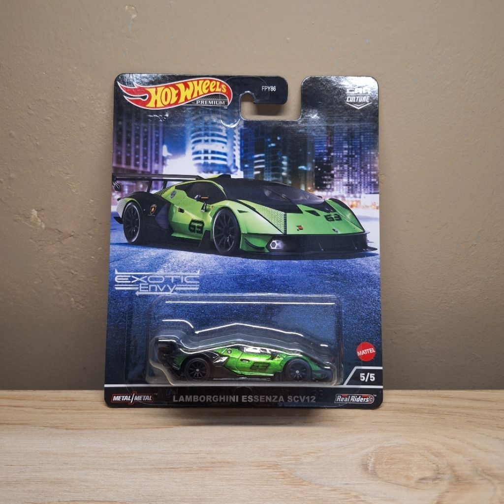 Hot Wheels Premium Exotic Envy Lamborghini Essenza SCV12 (Green/ Hijau)