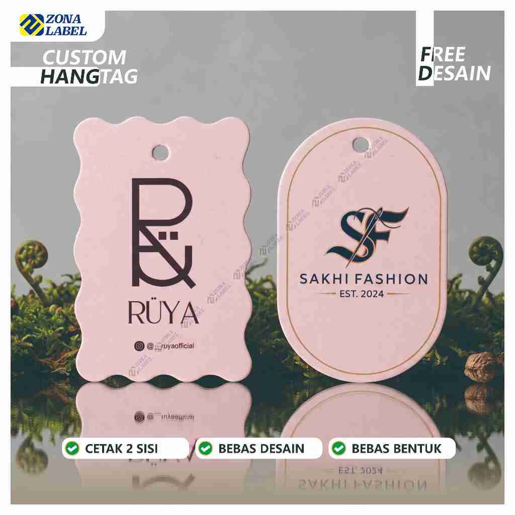 ( FREE DESAIN ) Hangtag Custom Tebal 700 gsm / Hang Tag Custom / Label Hang Tag Premium