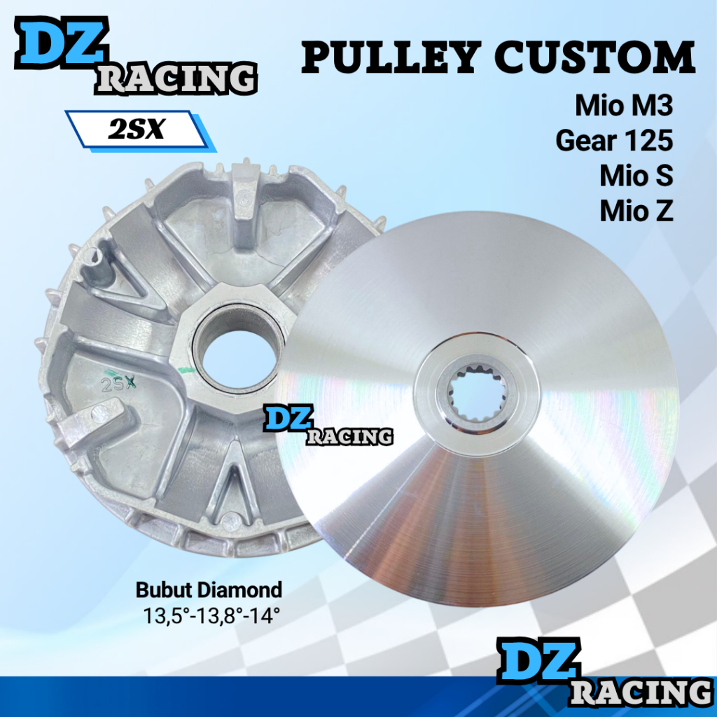 Pulley Pully Custom Mio M3 Kode 2SX Mio Z Mio S Gear 125 Pully Custom 13,5 13,8 Derajat Pulley Bubut