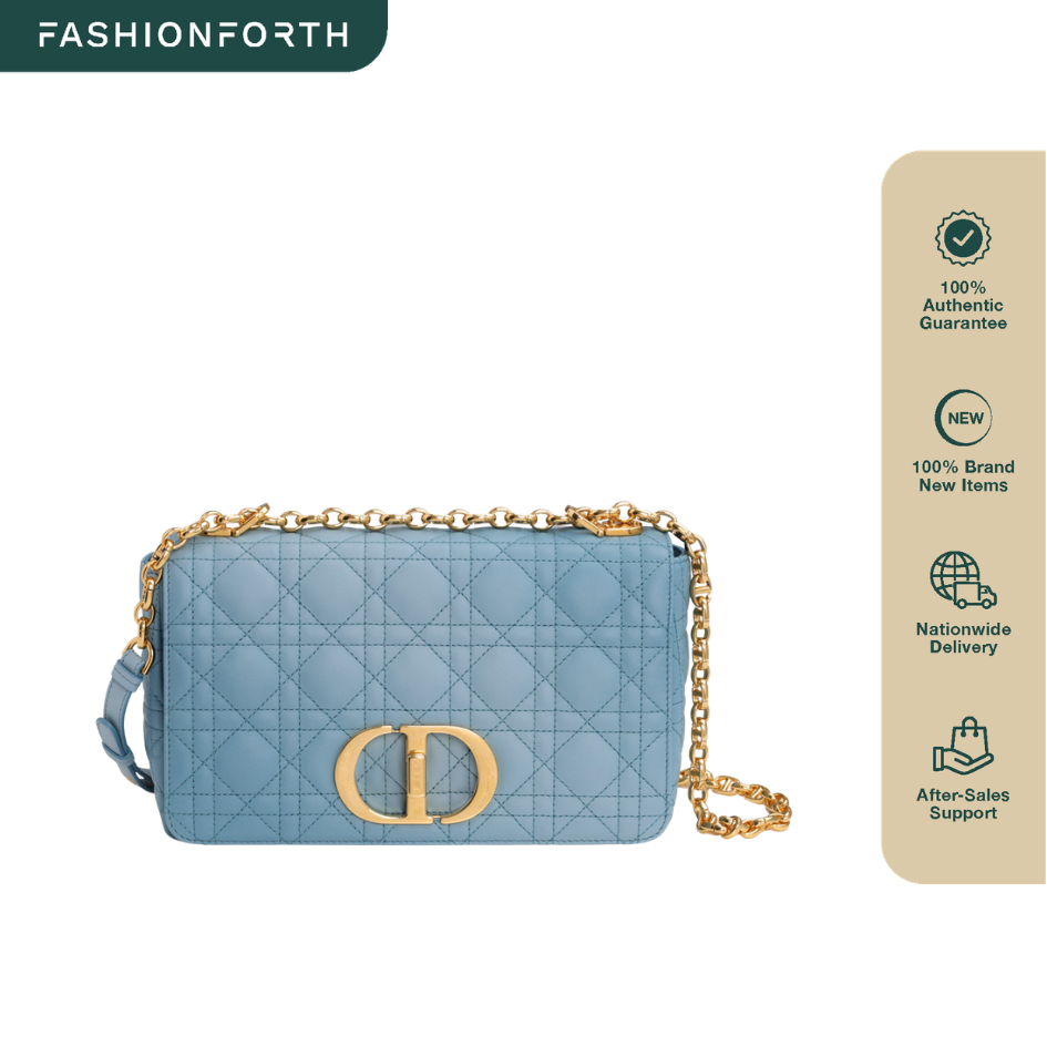FashionForth Medium Dior Caro Bag in Lambskin