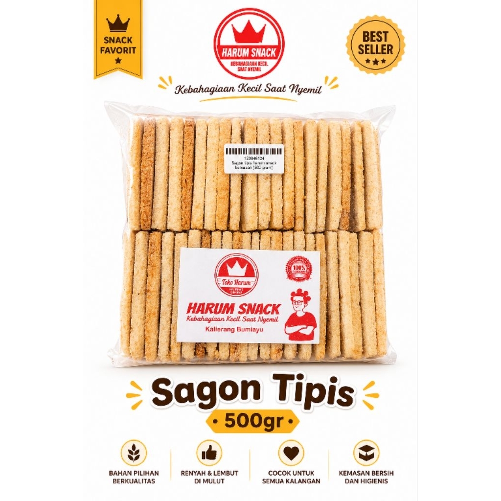 SAGON PANGGANG 500 Gram [Harum Snack Official] SNACK KILOAN CEMILAN MAKANAN OLEH OLEH ENAK MANIS