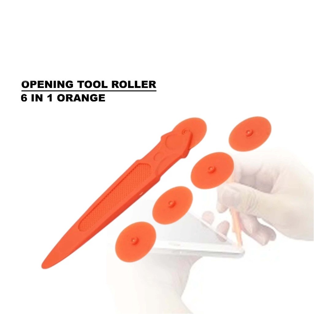 OPENING TOOL ROLLER 6 IN 1 ORANGE - ROLLER OPENING TOOL 6 IN 1 ORANGE UNTUK BUKA LCD HP - OPENING TO