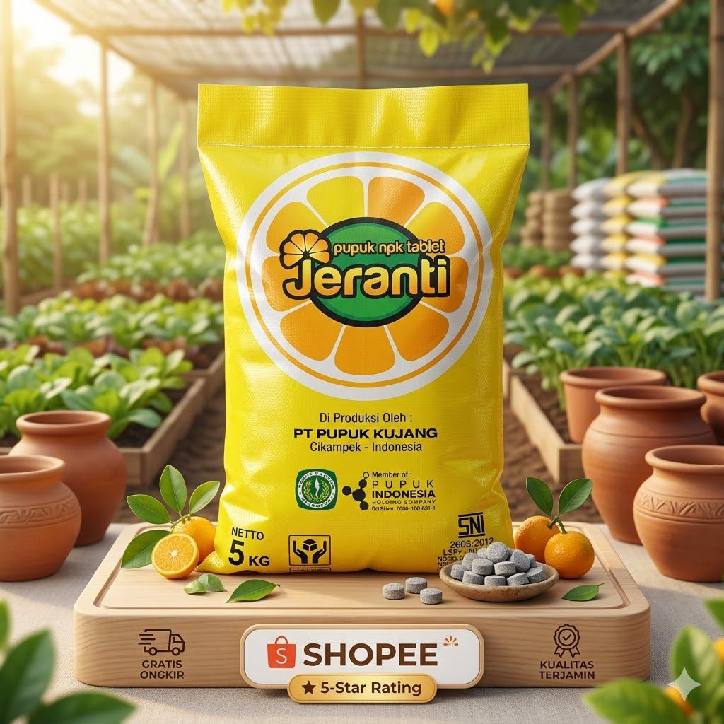 Pupuk JERANTI NPK Tablet 5 KG Asli Pupuk Kujang - Pupuk Buah Tahunan & Tanaman Keras