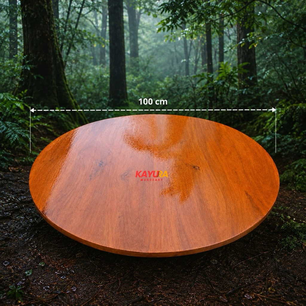 kayura mahogany papan kayu bulat daun meja bulat papan bulat