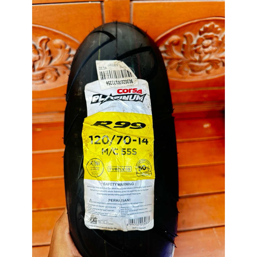 promo ban ring 14 120/70 pcx belakang tubles thn 2025 Corsa platinum R99