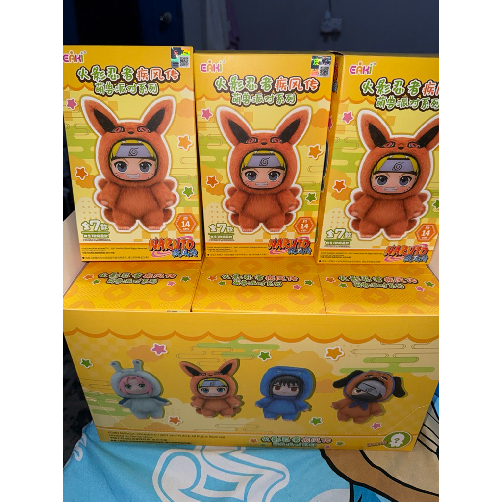 READY ORIGINAL EAKI Original Naruto Shippuden Blind Box Pesta Hewan Lucu Boneka Plush Figure Imut Pa