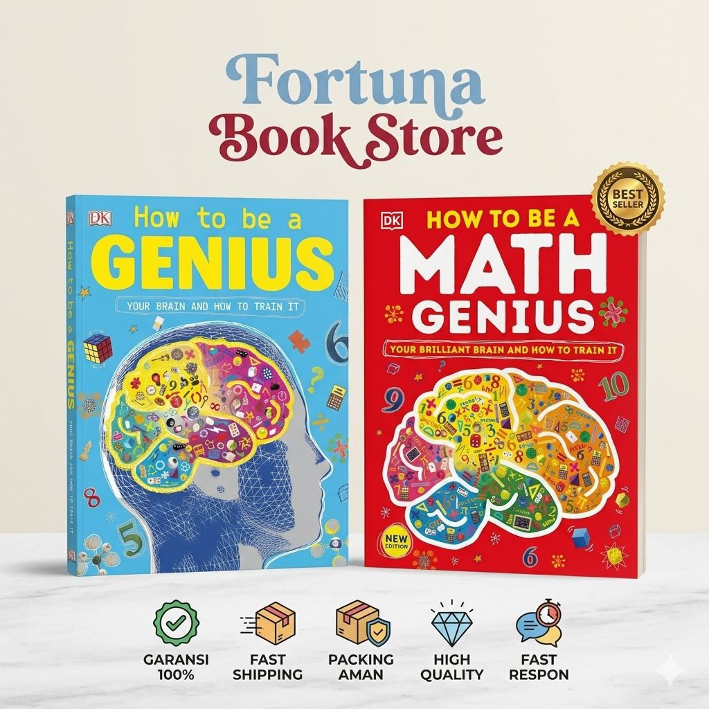 PAKET BUKU HOW TO BE A GENIUS & MATH GENIUS - BUAT OTAK MAKIN CERDAS