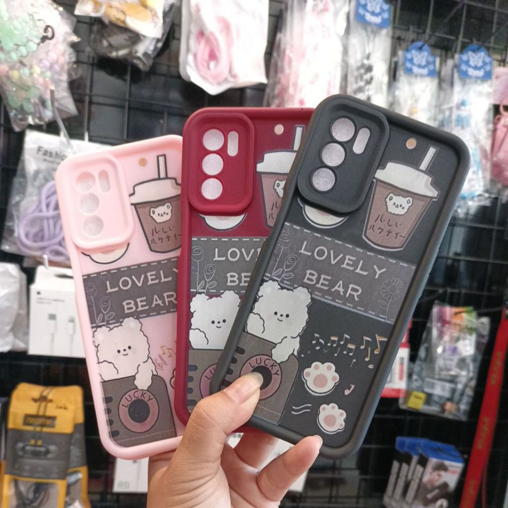 CASING SILIKON MOTIF LOVELY BEAR OPPO A16