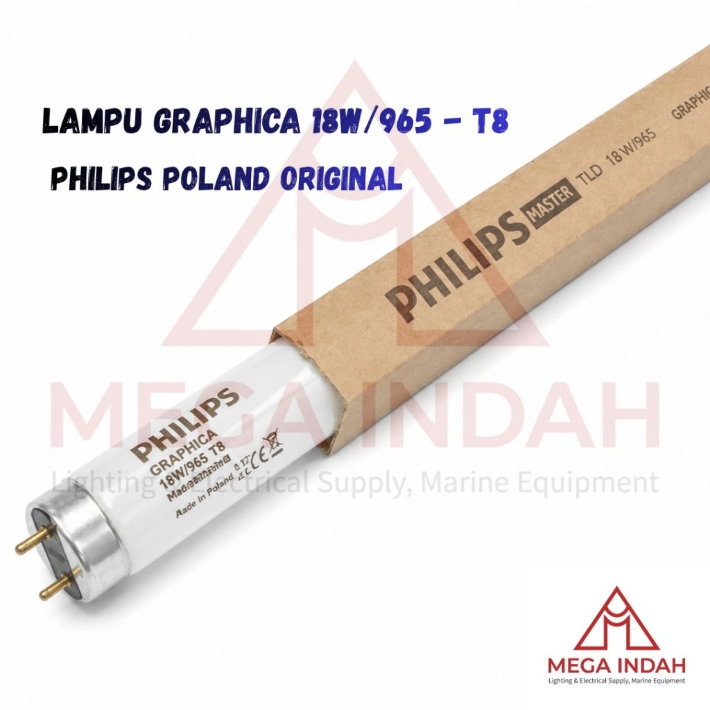 Philips Lampu TL Graphica Lamp 18W / 965 made in Poland