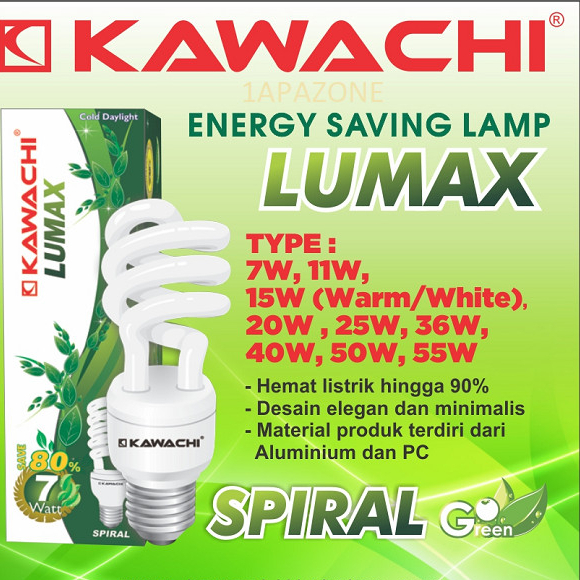Plc Lumax Spiral 25WATT LE K-HS-25W (Cool Daylight) KAWACHI