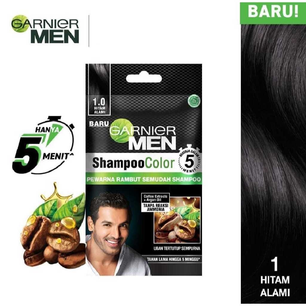 Markas.Kosmetik - Garnier Men Shampoo Color Black (1) 20 Ml