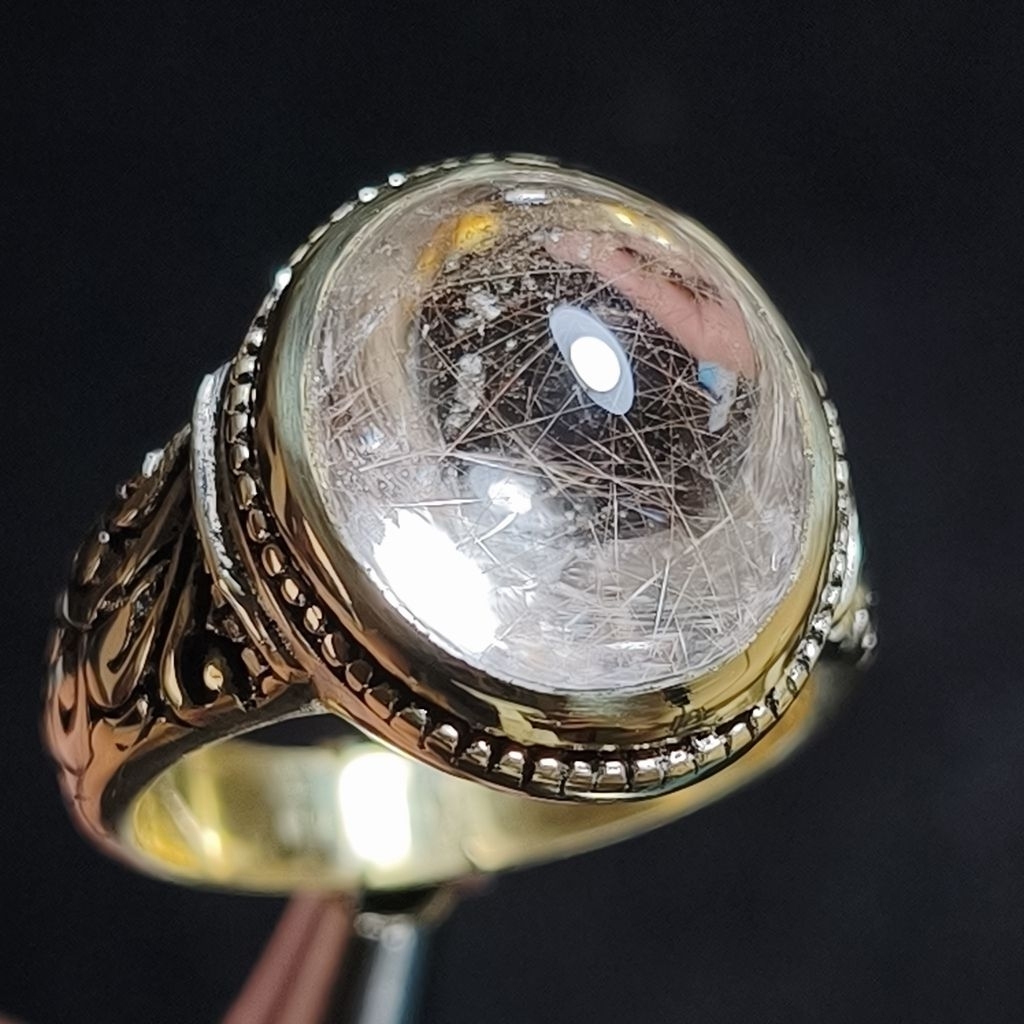 BATU KECUBUNG RAMBUT SEDANA PUTIH ring size 9