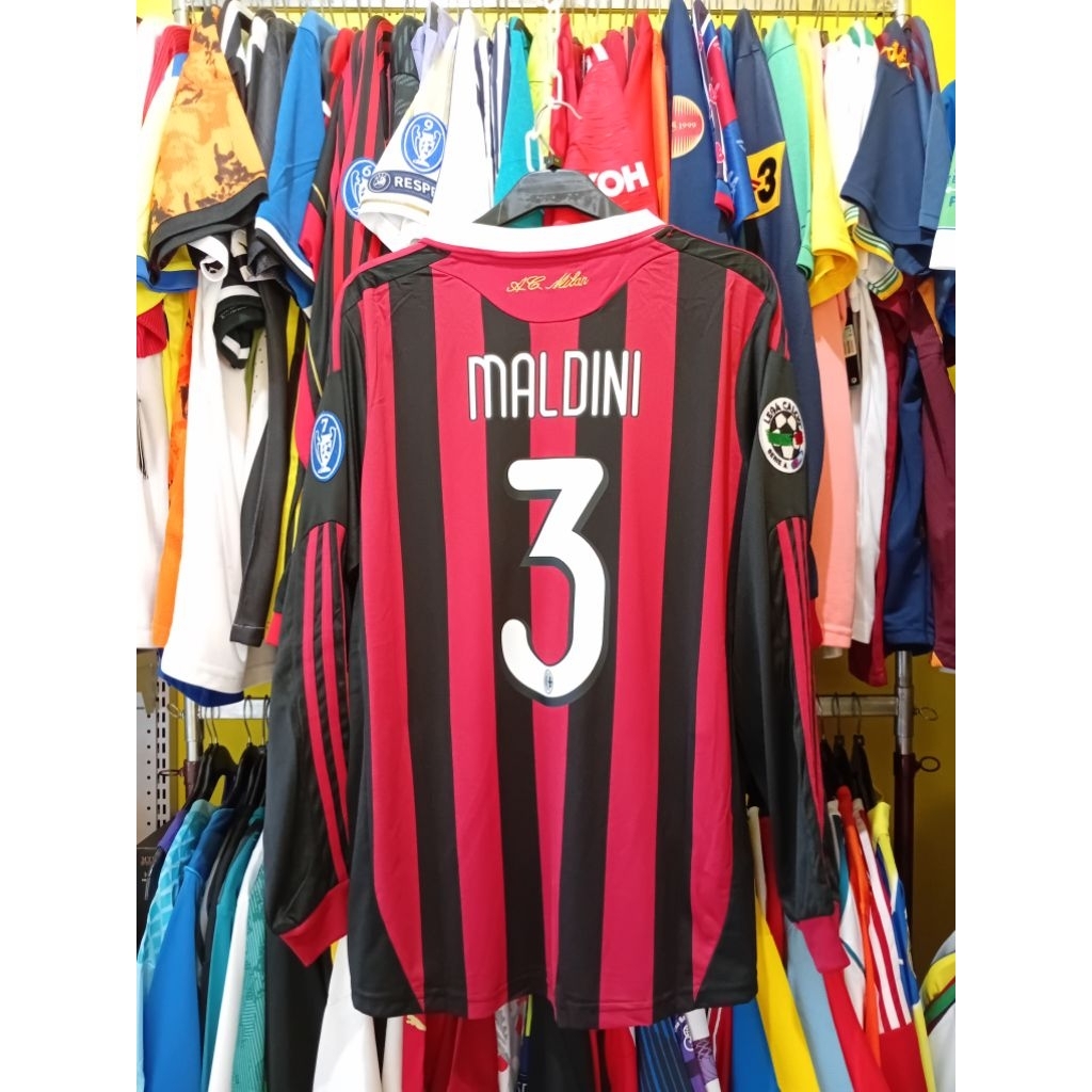 JERSEY BOLA RETRO GO ACM 2009 2010 HOME MALDINI 3