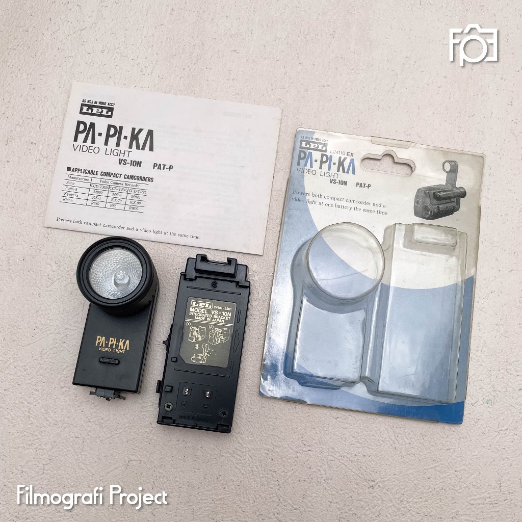 Papika Vintage Video Light | New Old Stock - Aksesoris Kamera Vintage Retro untuk Kamera Camcorder J