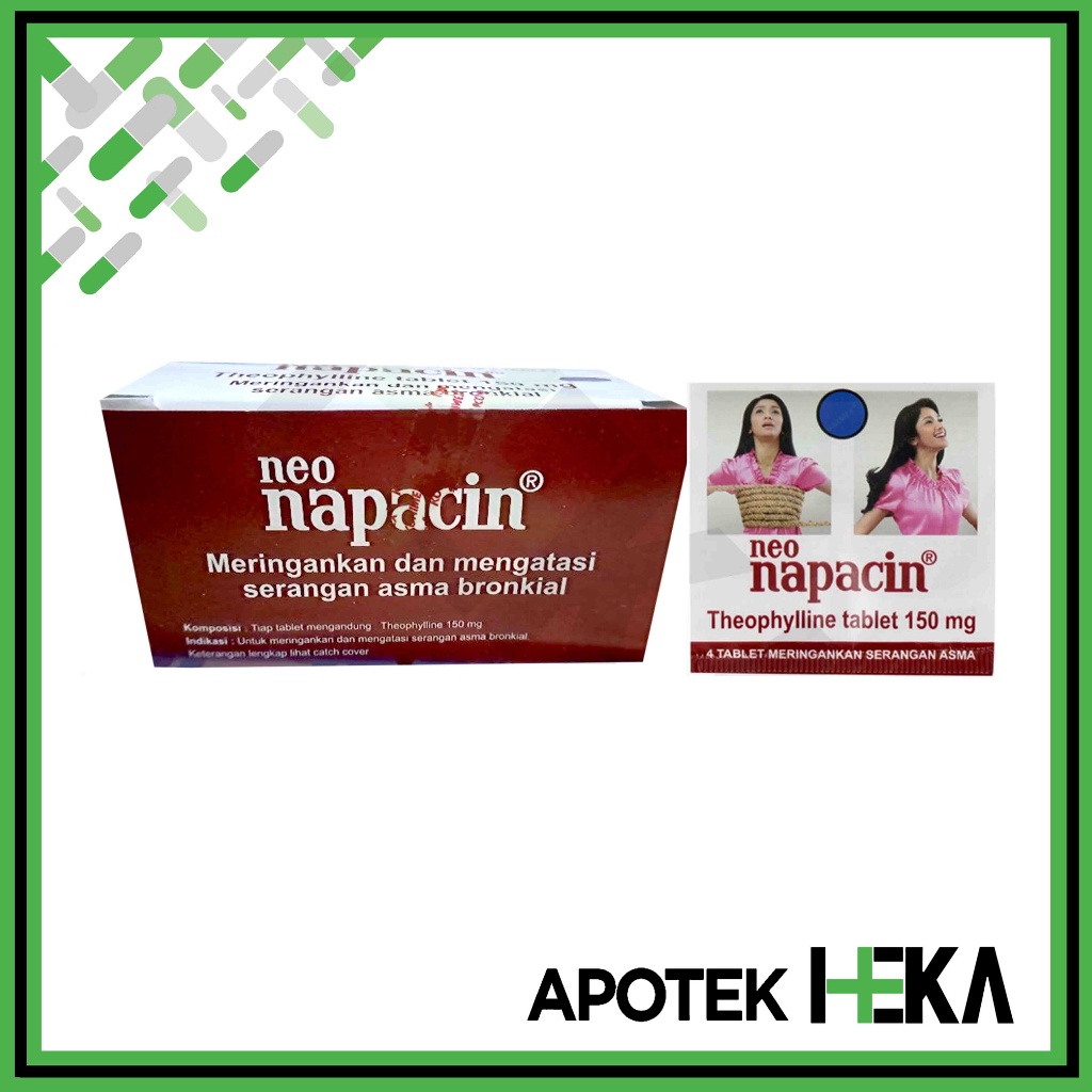 Neo Napacin - Obat Asma Sesak Napas Box isi 25x4 Tablet