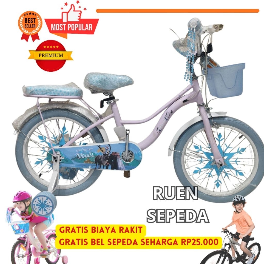 Sepeda Anak Perempuan Element Frozen 16 18 Sepeda Mini Roda Empat Frozen