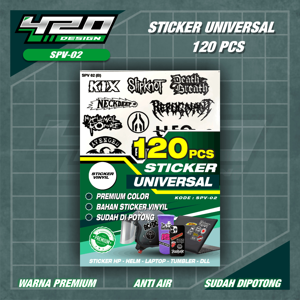 STICKER RANDOM AESTHETIC RACING LOGO BRAND- STIKER LAPTOP CASE TUMBLER HP HELM MOTOR KOPER TAS -120 
