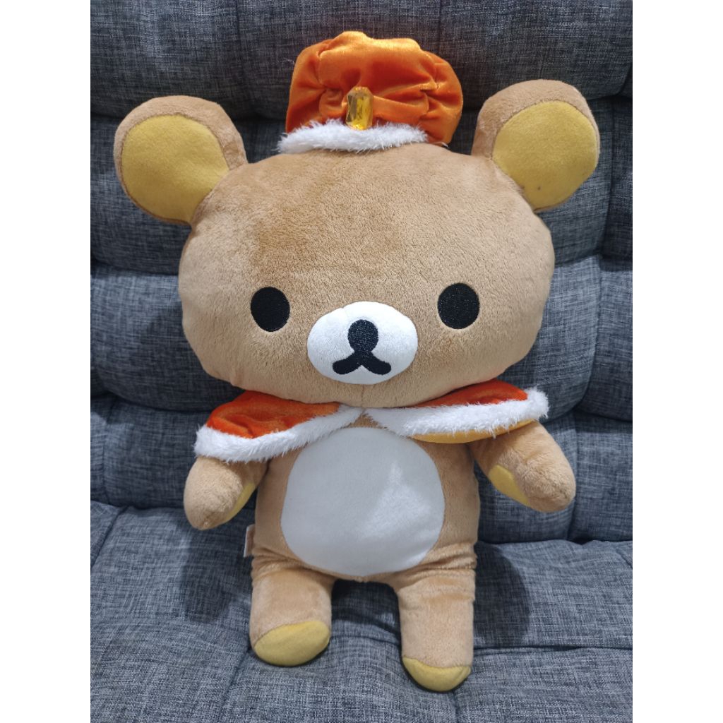 Boneka Rilakkuma kostum King jumbo 45 cm