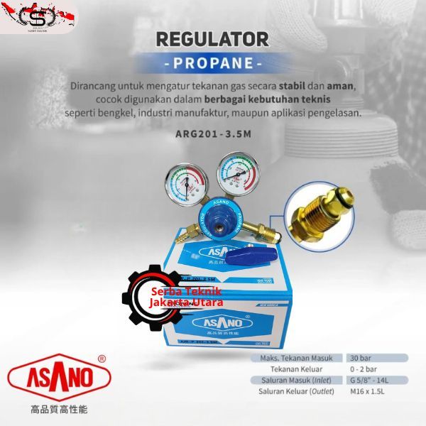 REGULATOR LAS GAS LPG ASANO / REGULATOR LAS PROPANE GAS LPG ASANO