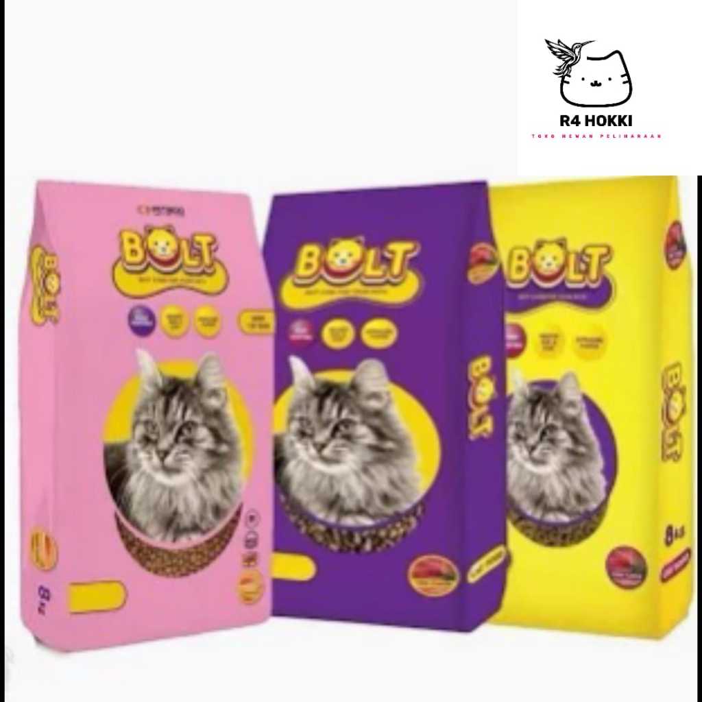 Makanan Kucing Kering Bolt 20kg Tuna Salmon (1 karung)