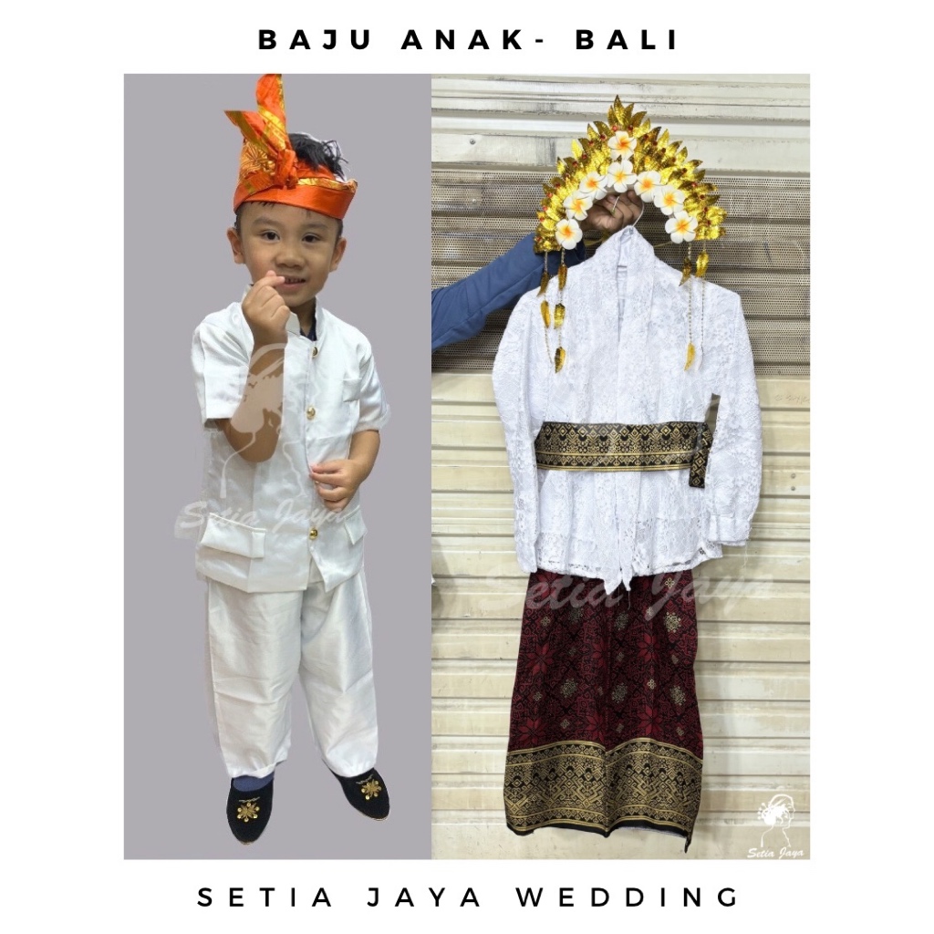 Baju Adat Anak Bali Couple | Kostum Karnaval Kartini Bali Laki Perempuan Kamboja