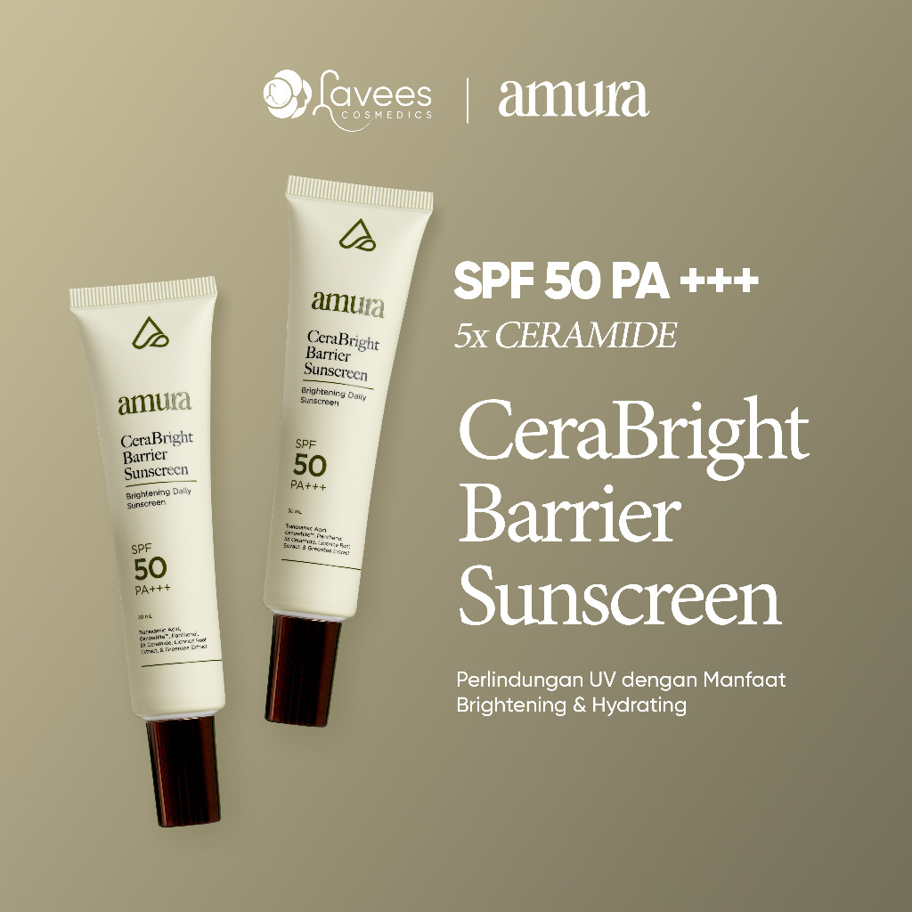 Amura CeraBright Barrier Sunscreen SPF 50 PA+++ 30ml - by Lavees Official
