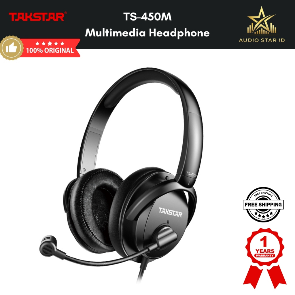 TAKSTAR TS-450M Multimedia Headphone / Headset Musik Gaming Monitoring