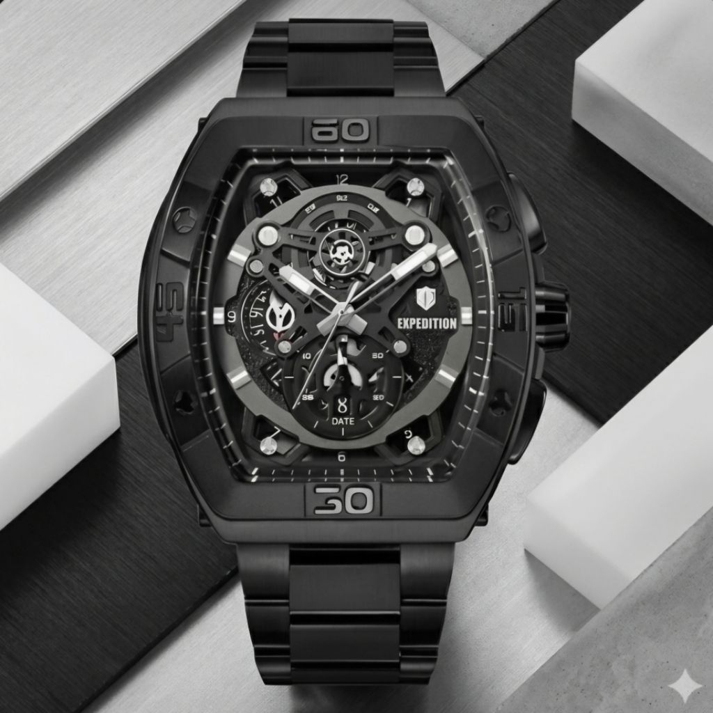 Expedition 6800 Full Black Rantai Pria Original