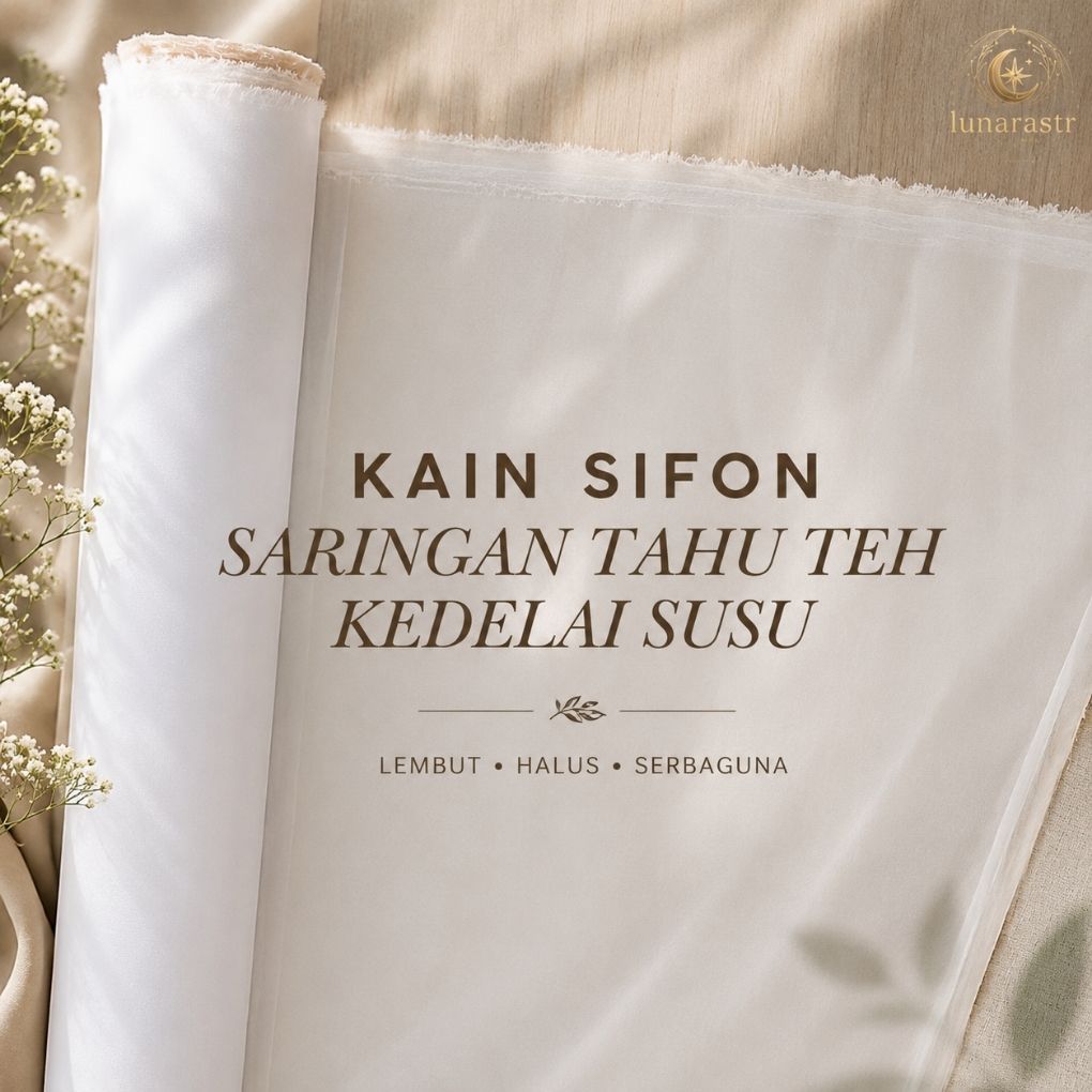 Kain Sifon Saringan Tahu Susu Kedelai Teh Lebar 115cm – Kain Halus Food Grade – Per 0.5 Meter