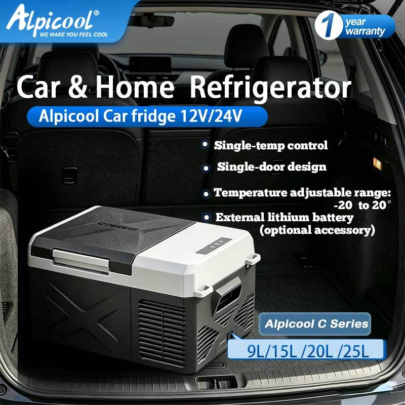 Alpicool C Series‌ Car Refrigerator 9L-25L Car & Home Use 12V/24V/220V Small Portable Dual Cooling C