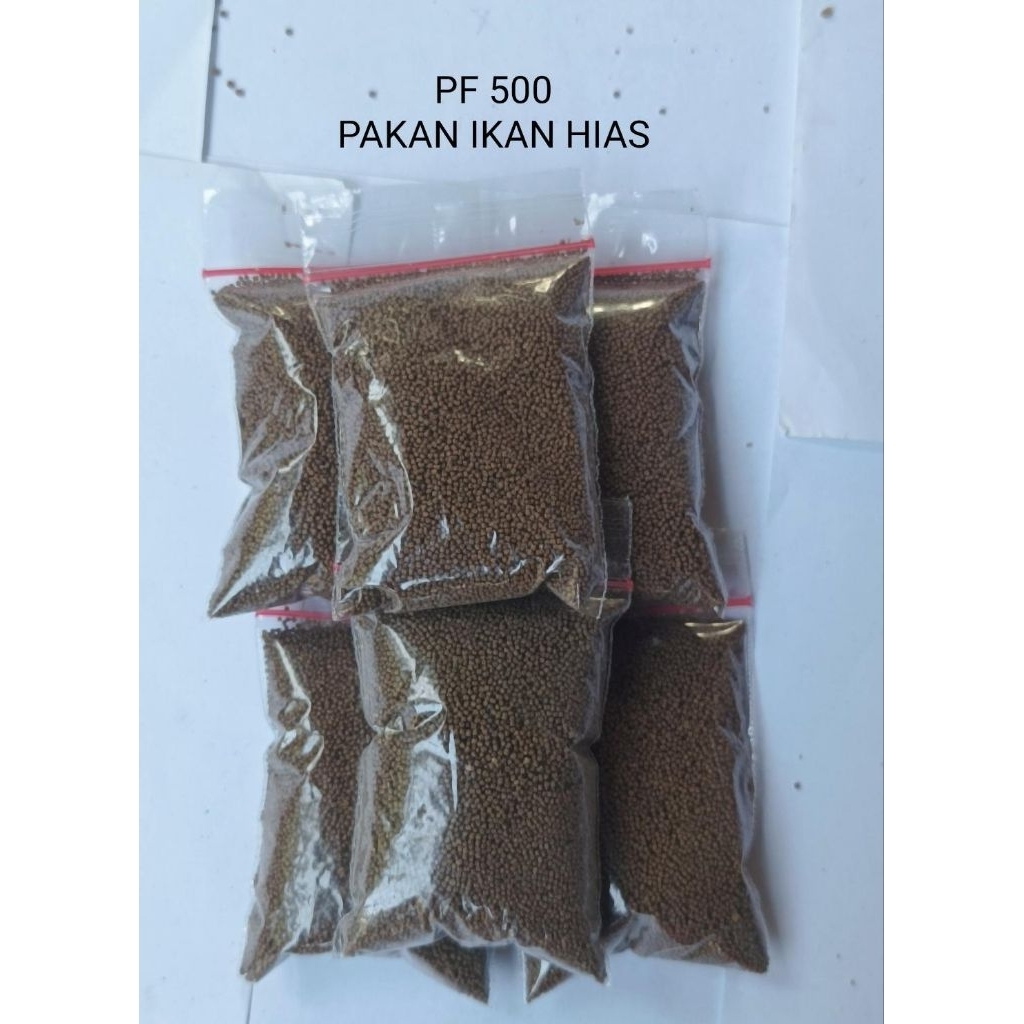Pakan Ikan Hias PF 500 cocok untuk guppy cupang dan bibit ikan lainya