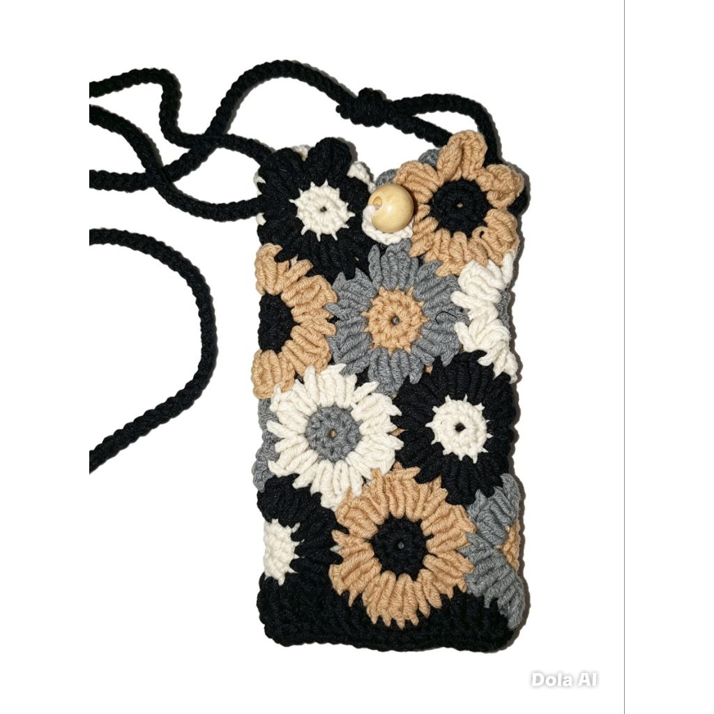 crochet phone bag crochet flower bag