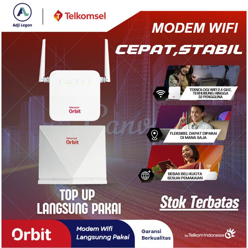 Telkomsel Modem Wifi Internet Orbit GRATIS Kartu | Semua Kartu Telkomsel TERMURAH| COD |FREE ONGKIR
