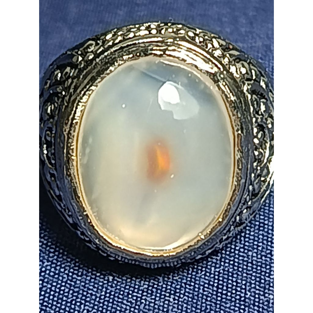 Natural Chalcedony / Batu Anggur Motif, YAKUT, SAGA MERAH