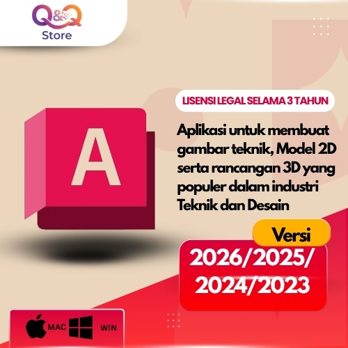 Lisensi Autocad Resmi | 1 -3 Tahun | Support Mac Book | Original 100% No Bajakan