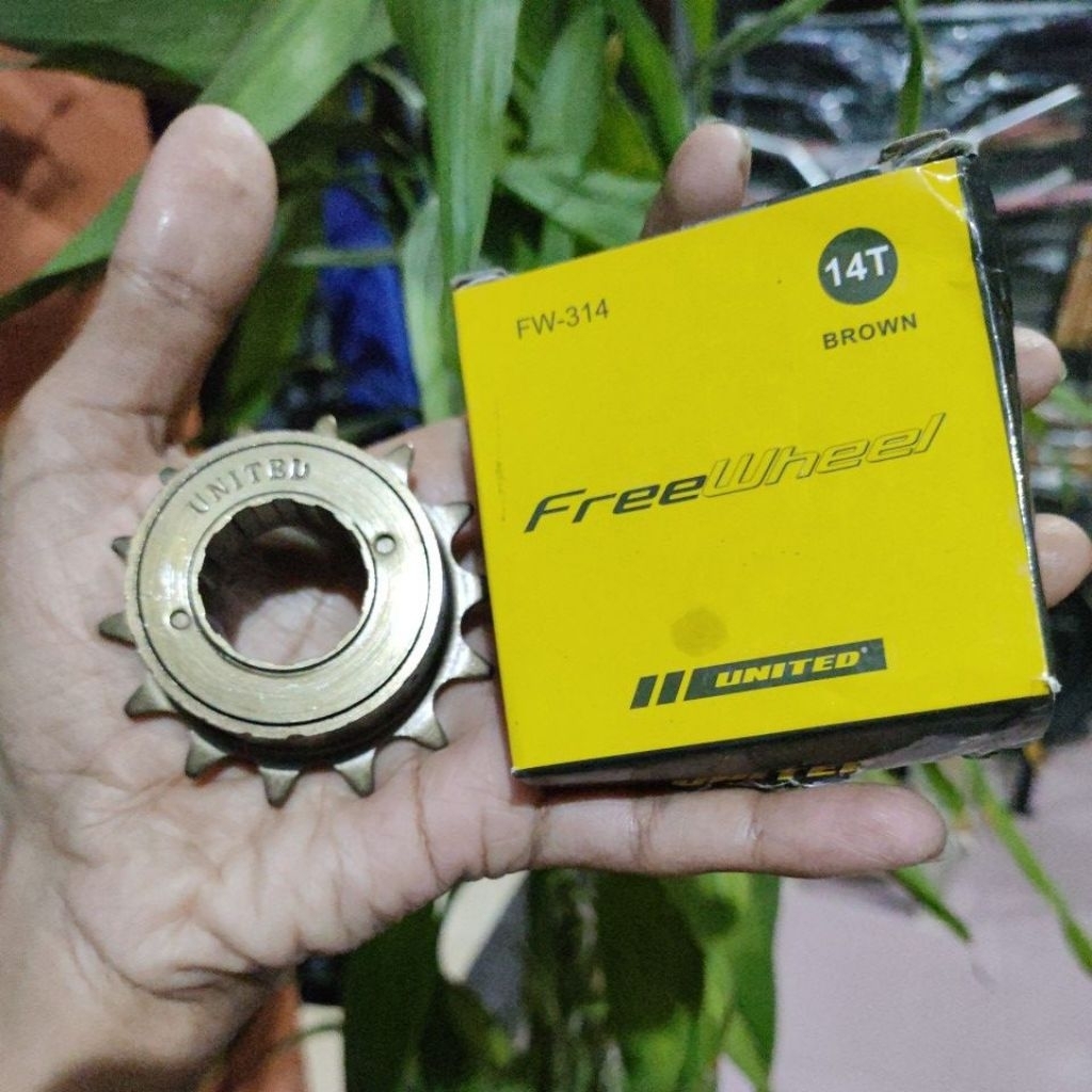 freewhel 14T gear belakang sepeda BMX single gear united freewheel United FW-314