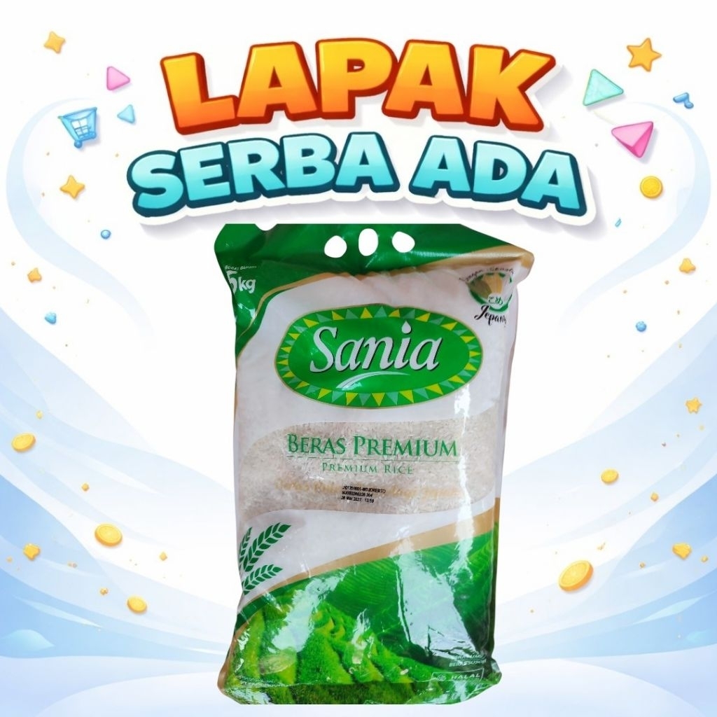 beras premium sania kemasan 5 Kg/beras sania/beras 5 Kg