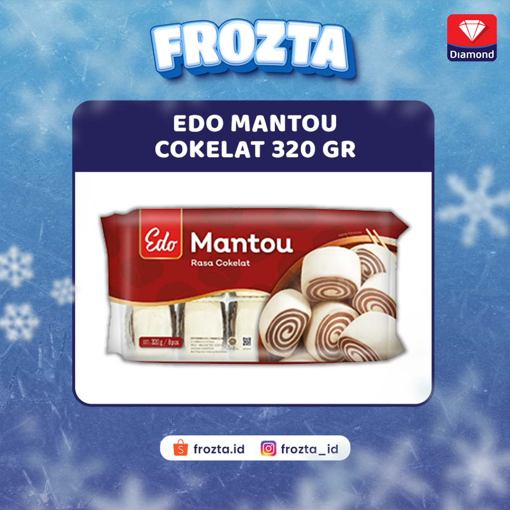 Frozen Food EDO Mantou Chocolate Roti Kukus Lembut 320 GR