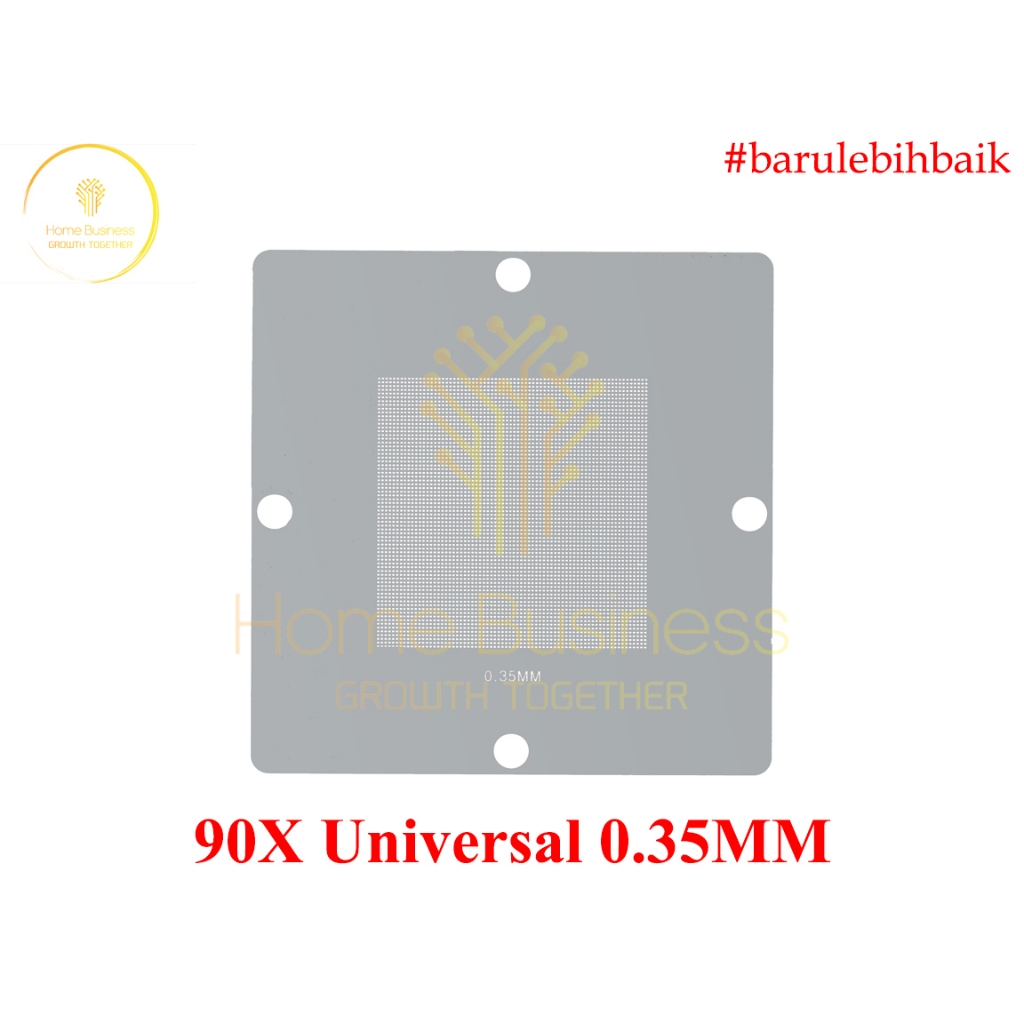 Cetakan Stencil Reballing BGA Plat 90X BGA Universal 0.35mm 90mm x 90mm Stensil Reballing IC Chipset