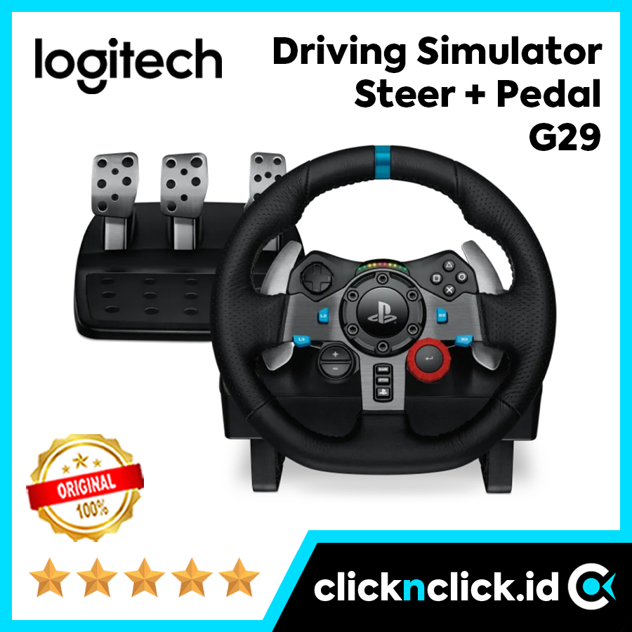 LOGITECH G29 Driving Force Steering Wheel + Pedal Simulator Force Feedback Drive Realistic Setir Gas