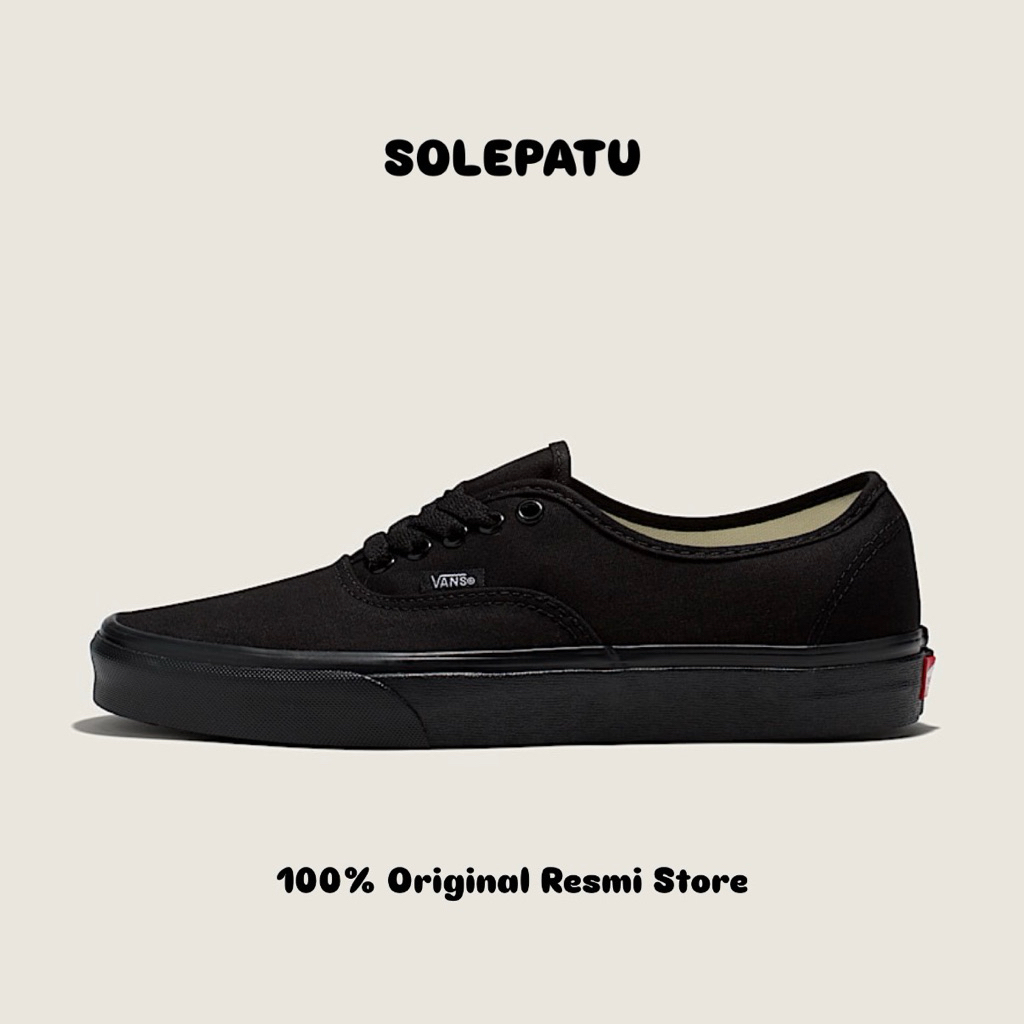 Vans Authentic Fullblack Original Resmi