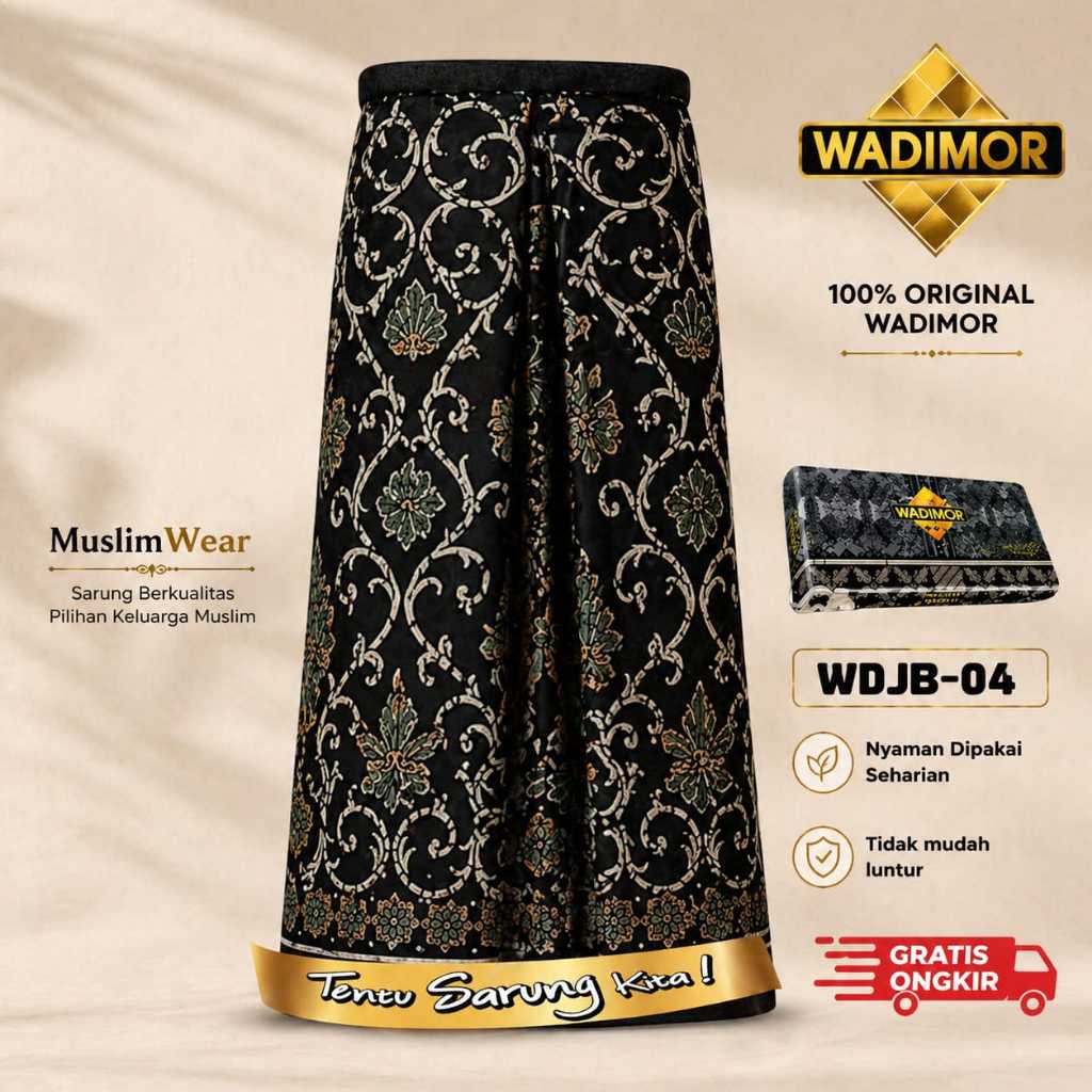 Sarung Tenun Wadimor Jawa Batik Kain Sarung motif Batik  Sarung Pria Dewasa Perlengkapan Sholat